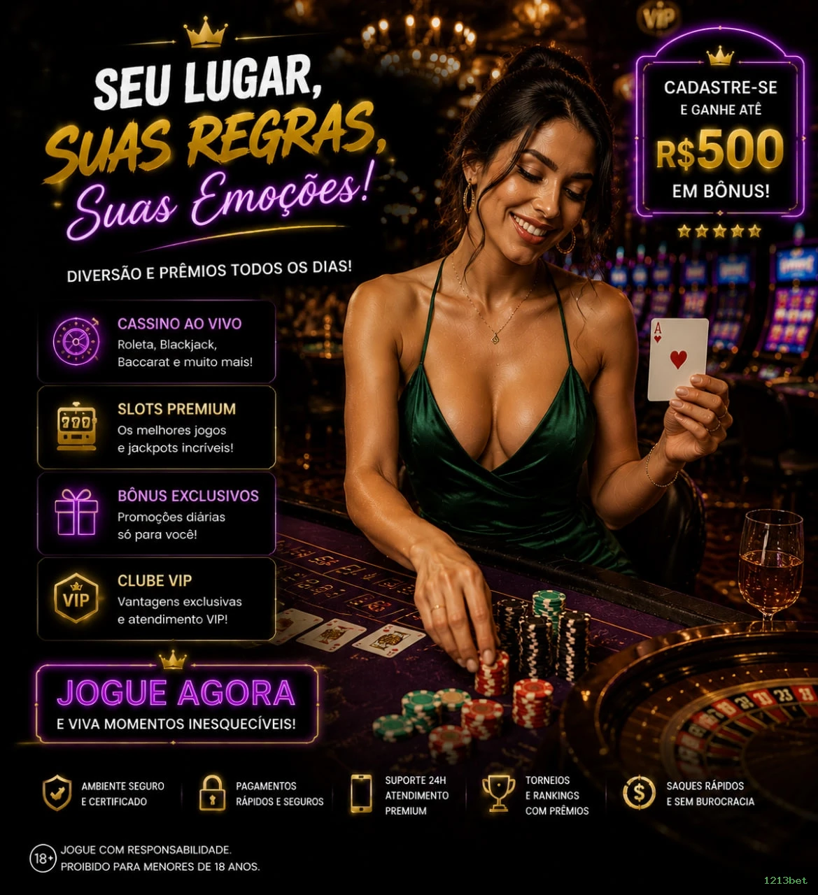 Bônus exclusivos membros VIP 1213bet
